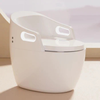 New Design Armrest Semi-ring Back Design Floor Mounted Intelligent Water Closet Bathroom Ceramic Automatic Smart Toilet Commode