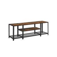 TV Stand for TVs up to 65 Inches, 3-Tier Entertainment Center, Industrial TV Console with Open Storage Shelves, for Living Room