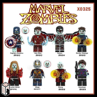 Marvel Zombies Đồ Chơi Lắp Ráp Minifigures Siêu Anh Hùng Zombie Cương Thi Captain Doctor Strange X03
