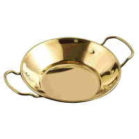 Stainless Steel Griddle Household Cookware Reheating Pot Everyday Pan Wok with Cover Birthday Present