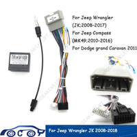 สำหรับ Jeep Wrangler JK 2008-2018หลังการขายเครื่องเล่นวิทยุ DVD การติดตั้งสเตอริโอรถ16pin Android สายไฟ Canbus