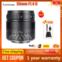 7Artisans 7 artisans 55mm F1.4 II Large Aperture Prime Lens For Sony E A6600 Canon EF-M Canon RF Fuji XF Micro 4/3 Nikon Z Mount