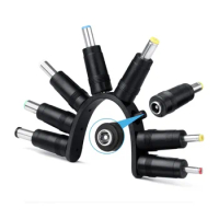 DC5521 Power Cable 5.5x2.1mm Cord with 8 Connectors Support up to 3A Current for Router LED Light Speaker Fan Notebook