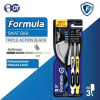 Formula Sikat Gigi Triple Action Black Pack ( 3 PCS )