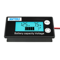 【工具達人】電池電量顯示器 電量顯示板 電壓顯示器 電動車 機車 電壓測試 電池電壓表 電量表(190-BC6)