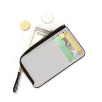 Fashion Slim Men's Leather Small Wallet Credit Card Holder Wallet Mini Cash Zipper Coin Purse Mens Leather Wallet
