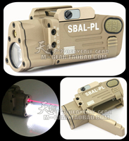 SBAL-PL鐳射電筒LED強光戰術電筒Light+紅鐳射指示戰術頭盔燈沙色