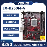ASUS EX-B250M-V LGA 1151 Motherboard Intel B250 DDR4 32GB PCI-E 3.0 M.2 USB3.0 Micro ATX support 7th/6th gen Core i3-6500 cpu