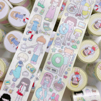 Sticker Roll \Graffiti Girl\" Cute Character Tape Stickers for Journaling Guka Kawaii Kawaii Girl DI