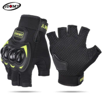 SUOMY Summer Motorcycle Gloves Half Finger Breathable Motorbike Gloves Motocorss MX ATV MTB Cycling Gloves Anti-fall Palm Guard
