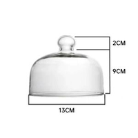 透明玻璃蓋蛋糕點心保鮮罩防塵蓋玻璃蓋子酒店餐蓋餸微波爐食品罩