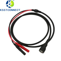 1pcs Insulated BNC Male to 2*4mm straight safety plugs connected with the flexible RG58/50HM Wire.L:1.2M