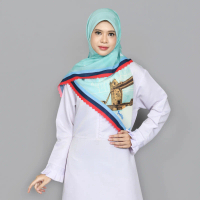 Gamita Scarf Hijab Motif London Tosca Segi Empat Voal