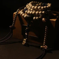8MM Tibetan Seeds Mala Tibetan Mala Buddhist 108 Prayer Beads Rosary Beads Blessed Mala Copper Counters Bracelet Necklace