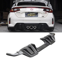 Carbon Fiber Diffuser Rear Bumper Lip Splitters For Honda Civic FL5 TYPE-R 2022-2023 Auto Tuning
