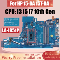 For HP 15-DA 15T-DA  Laptop Motherboard GPI52 LA-J951P i3-1005G1 i5-1035G1 i7-1065G7 L92843-601 Notebook Mainboard Full Test