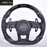 For Audi RS3 RS4 RS8 S3 S4 S5 A3 A4 A5 Carbon Fiber LED Steering Wheel 2016 2017 2018 2019 2020 2021 Cars Accessories