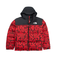 【The North Face】北臉 外套 男款 運動連帽外套 防潑水 保暖 羽絨外套 M 1996 RETRO 黑紅 NF0A3C8D8S4