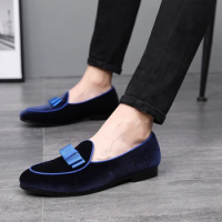 Suede Leather Men Loafers Shoes Fashion Male Boat Shoes Casual Shoes Man Party Wedding Footwear