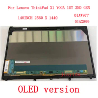 01AW977 01AX899 OLED Touch Screen LCD For Lenovo ThinkPad X1 YOGA 1ST 2ND GEN 20FQ 20FR 20JD 20JE 20JF 20 JG