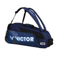 【VICTOR 勝利體育】6支裝羽拍包袋-羽毛球 裝備袋 肩背包 後背包 羽球 勝利 丈青紫橄綠(BR6219B)