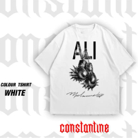 Constantine BAJU OVERSIZE MUHAMMAD ALI BAHAN COTTON ADEM WARNA PUTIH COLOUR TSHIRT
