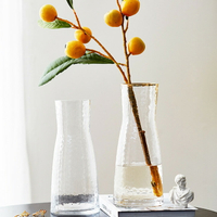 創意輕奢玻璃花瓶擺件家居客廳插花花器現代簡約餐桌干花裝飾
