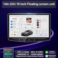 Android 13 1Din 2Din Floating screen Universal Multimedia AI voice Carplay Auto Stereo Radio Palyer Head Unit For Toyota Nissan