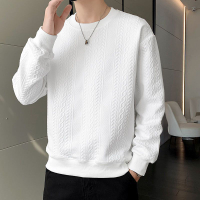 Sweater Percuma Penghantaran Lelaki Musim Bunga dan Musim Luruh Trend Baru Longgar Pakaian Lelaki Baju ins Tampan dengan Warna Putih Pada Musim Luruh dan Musim Sejuk
