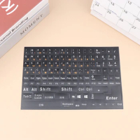 1Pc Full Size Russian Keyboard Stickers Alphabet Layout Sticker Key Stickers For Laptop Desktop PC Keyboard Cover