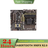 AMD 990X SABERTOOTH 990FX motherboard Used original Socket AM3+ AM3 DDR3 32GB USB2.0 USB3.0 SATA3 Desktop Mainboard