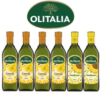 【Olitalia奧利塔】芥花油+葵花油料理組(750mlx6瓶)
