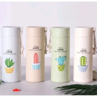 ￼BOTOL KACA TERMOS TUMBLER UNIK MOTIF KAKTUS