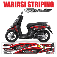 STRIPING MOTOR HONDA GENIO STRIPING VARIASI MERAH MOTOR GENIO