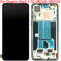 New Original For Oneplus Nord 2 5G Display Amoled LCD Screen With Frame 6.43" Oneplus Nord2 DN2101 DN2103 LCD Screen Replacement