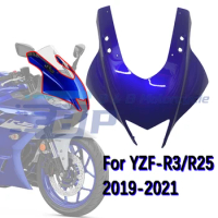 For Yamaha YZF R3 Headlight Fairings R3 2019-2021 R25 2019-2021 Head Fairing Nose Front Injection Fairing Set Blue