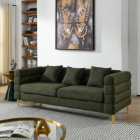 81Inch Oversized 3 Seater Sectional Sofa, Living Room Comfort Fabric Sectional Sofa - Deep Seating Sectional Sofa