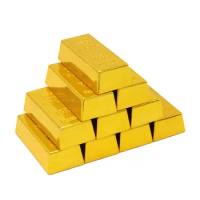 Plastic Fake Gold Bar Replica Gold Bar Fake Golden Brick Bullion Gold Bar Decorations Realistic Gold Bar Brick Prop Movie Prop