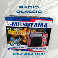 MITSUYAMA Radio Classic 3Band AM/FM/SW MS-4020BT dengan USB Bluetooth & Senter AC-DC 220V untuk Peng