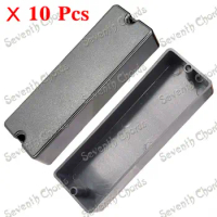 10 Pcs Black Plastic Sealed Closed Type 6 String Bass Guitar Pickup Covers/Lid/Shell/Top with 2 Screw Hole / Length 113.5mm