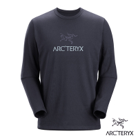 Arcteryx 始祖鳥 男 Captive Logo 長袖圓領衫 黑寶石