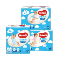 【HUGGIES 好奇】雲柔乾爽 好動褲 L-XXL (紙尿褲/尿布/箱)