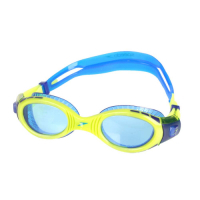 SPEEDO 兒童運動泳鏡-抗UV 防霧 蛙鏡 游泳 訓練 SD811595C585N 萊姆綠藍
