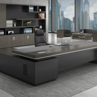 Simple modern boss desk president office desk and chair combination single desk office furniture