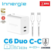 Innergie 台達電 C6 Duo (摺疊版) 63W 雙Type-C PD快充+C-C 1.8M