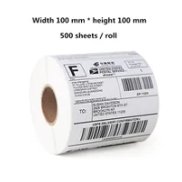 Express waybill shipping sticker width 100 mm * height 100 mm * 500 sheets / roll logistics shipping thermal label