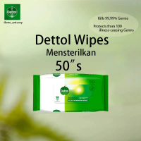 Dettol Wet Wipes 50’s – Antibacterial Moist Tissue with Fresh Lemon Scent