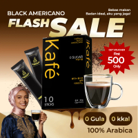 Kafe Black Americano Coffee Serbuk Instan 10 Stik per Kotak Tanpa Gula & Susu 0 Gula 0 kcal 100% Ara