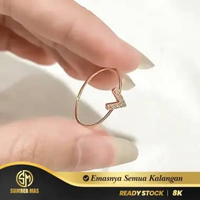 CINCIN EMAS V KOREA VIRAL FASHION 8K - SUMBER MAS 0.55 GR SZ 19