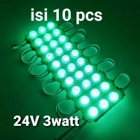 10 pcs Lampu LED Modul 24V 3watt 3 Mata Besar 24V Super Terang(isi 10 pcs)